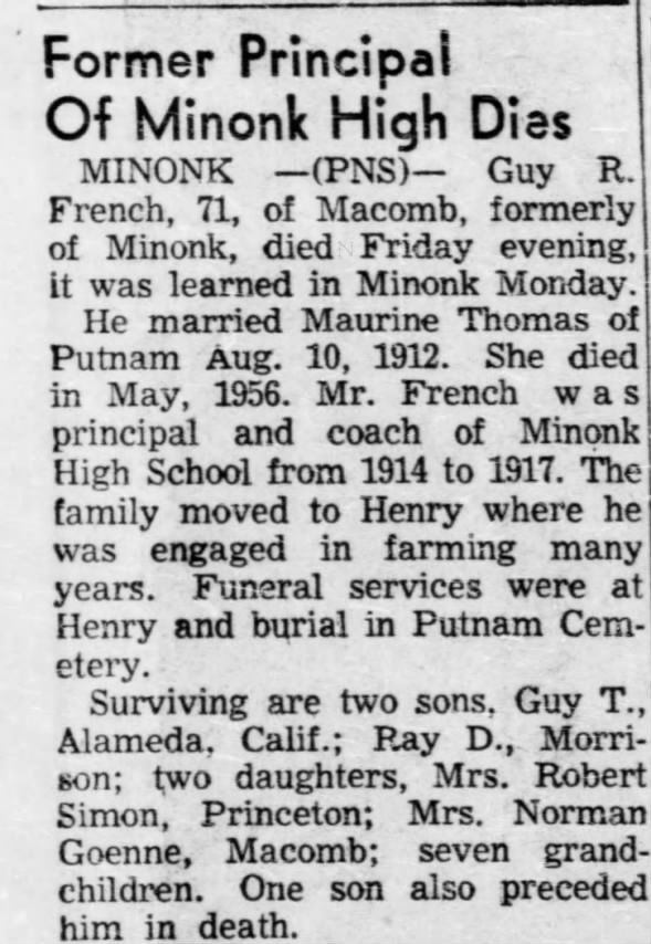 Obituary for Guy R French (Aged 71)